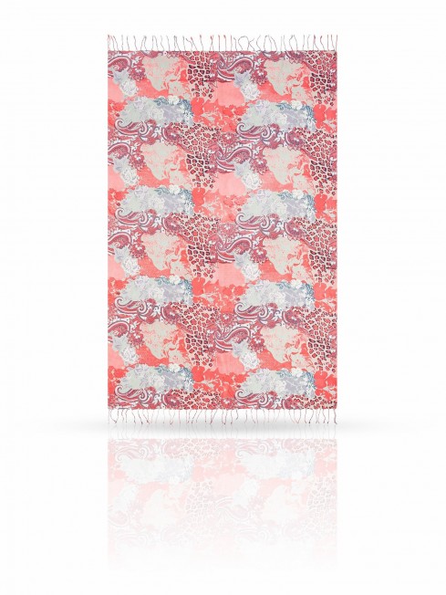 Палантин Женский S40-ANIMAL.PAIS/CORAL